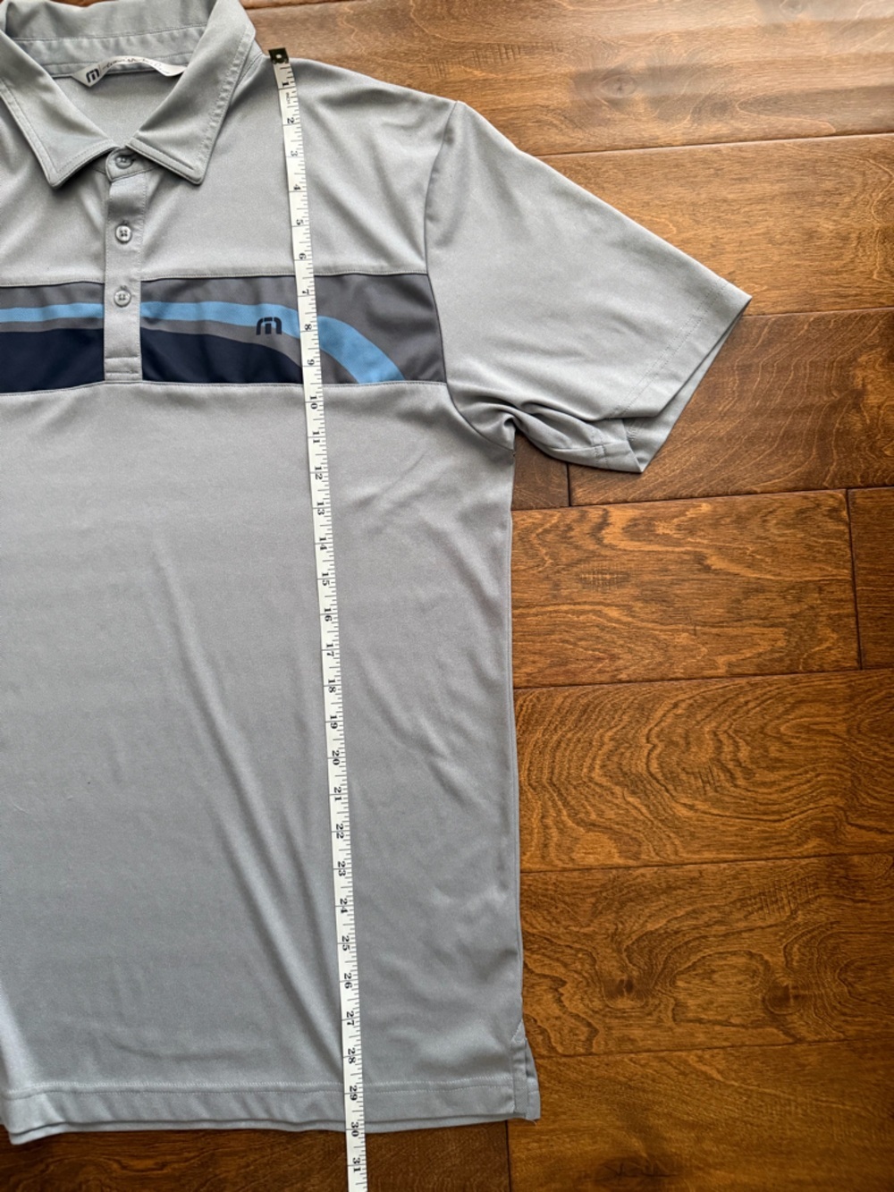 Travis Mathew Men's Large Gray Short Sleeve Polyester Polo Golf Shirt *AS IS - Picture 6 of 10